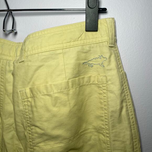 Horny Toad Light Yellow Cotton Blend Wide Leg Pants Y2K Gorpcore Women's size 4 - Picture 7 of 11